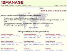 Tablet Screenshot of 12manage.com